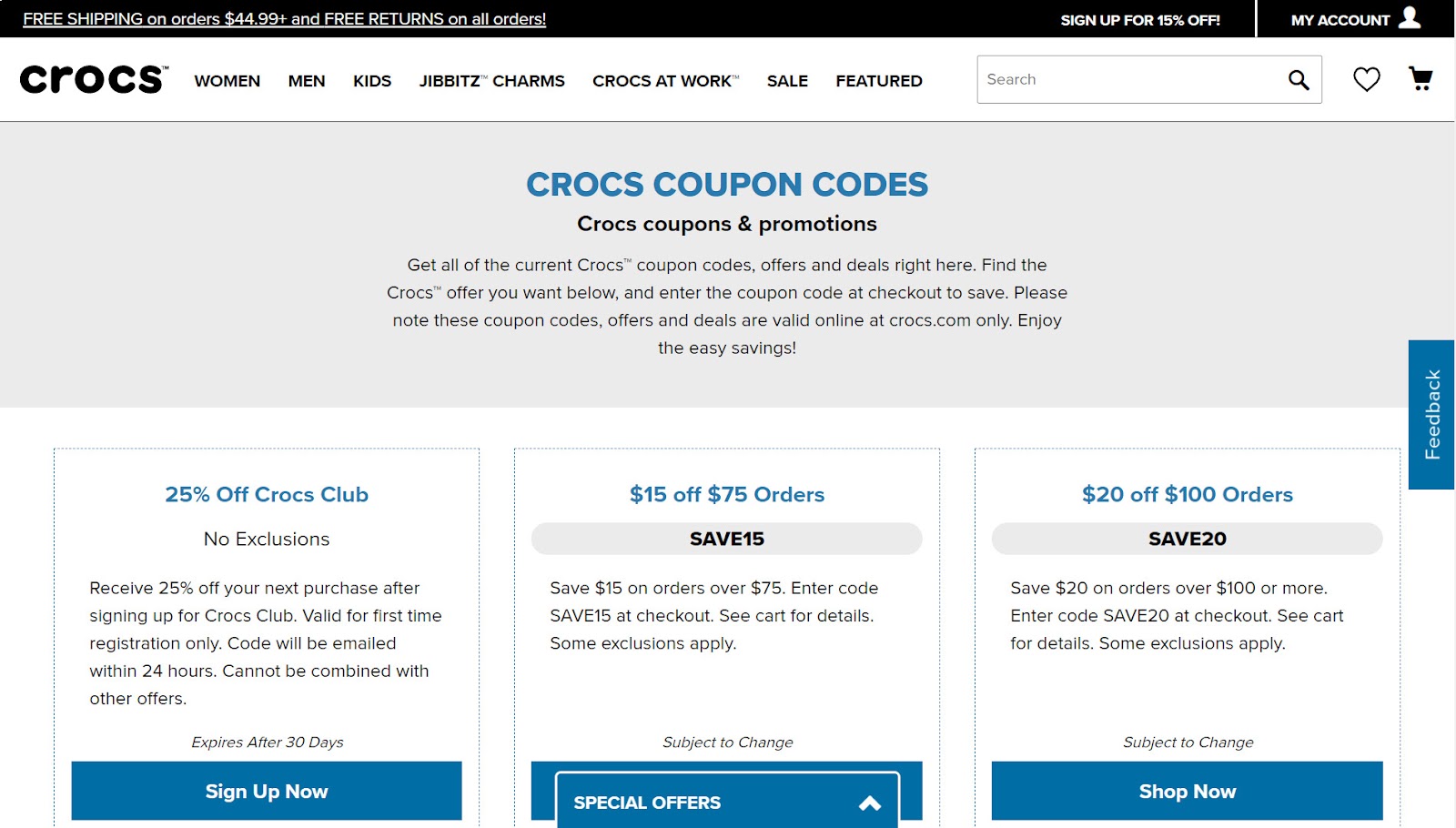 Crocs Coupon Codes